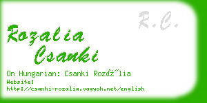 rozalia csanki business card